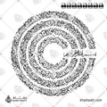 الآيات العشر الأولى من سورة الكهف - خط الثلث - تصميم خط عربي فيكتور - Surah Al-Kahf, Verses 1-10 - Thuluth Script - Arabic Calligraphy Vector