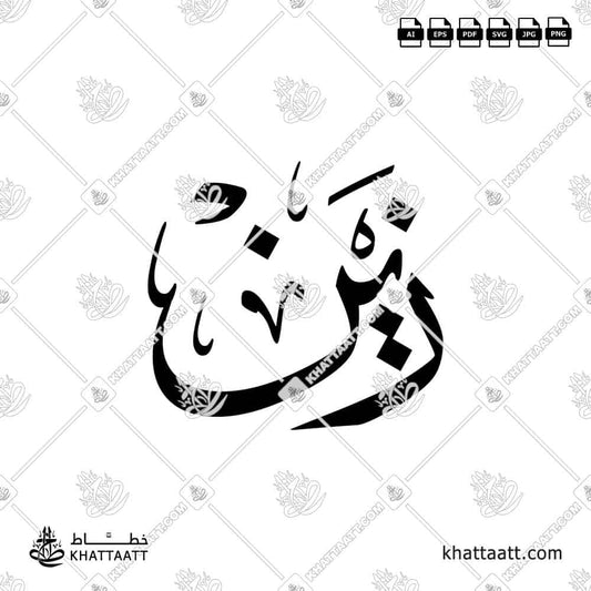 Zain | زين | Arabic Calligraphy Name (T011)