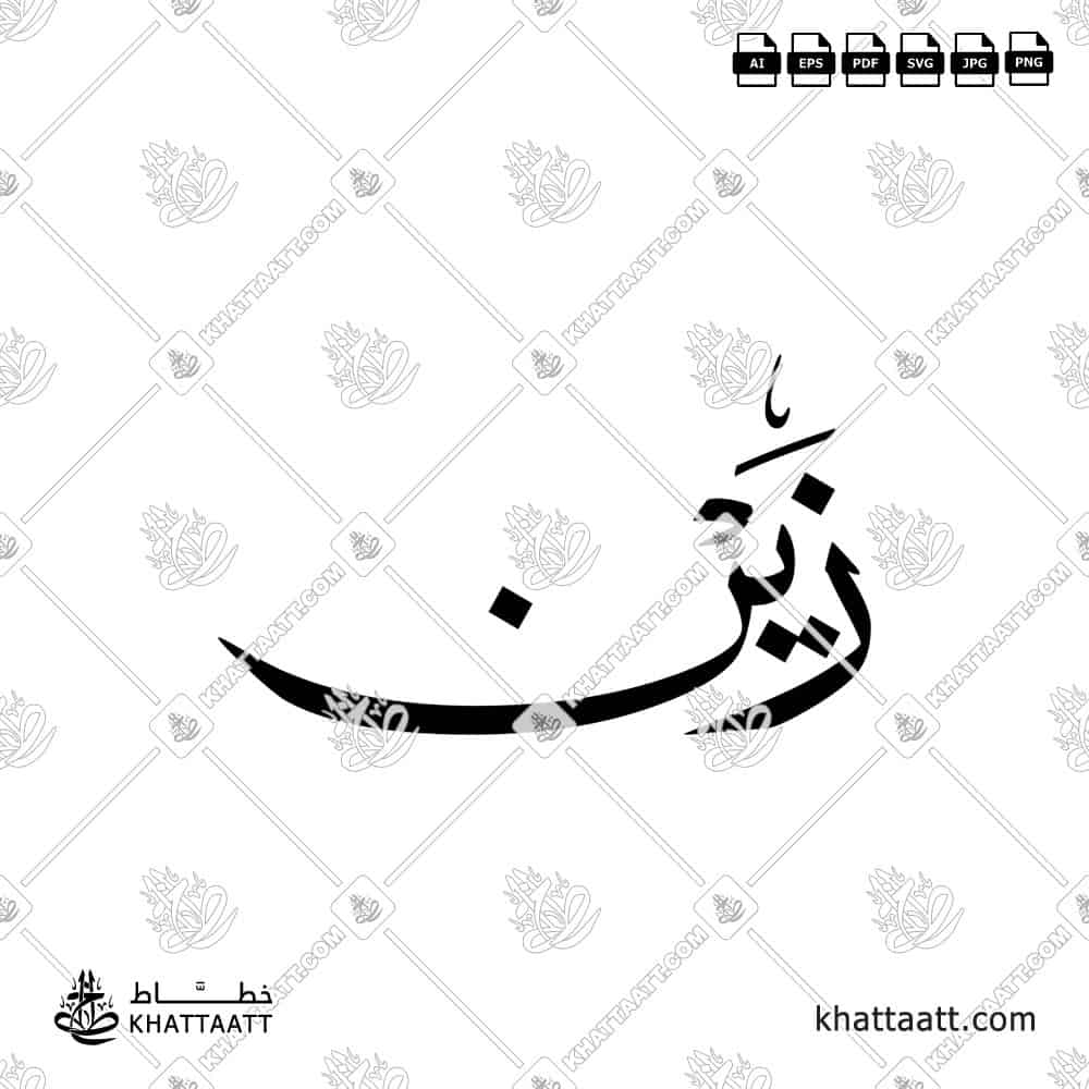 Zain | زين | Arabic Calligraphy Name (T021)