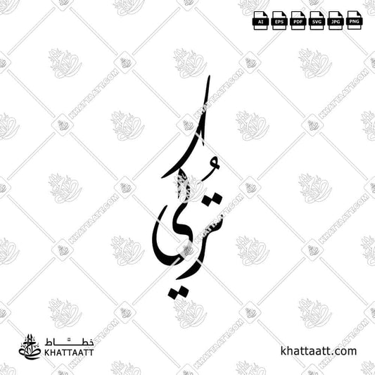 Turki Name in Arabic Calligraphy (D012)