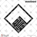 الحمد لله - الخط الكوفي المربع - تصميم خط عربي فيكتور - Alhamdulillah - Square Kufic Script - Arabic Calligraphy Vector