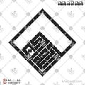 الله أكبر - الخط الكوفي المربع - تصميم خط عربي فيكتور - Allahu Akbar - Square Kufic Script - Arabic Calligraphy Vector